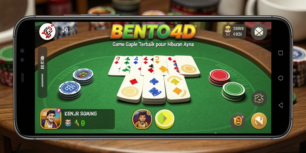 Gameplay seru Gaple di BENTO4D dengan tampilan menarik.