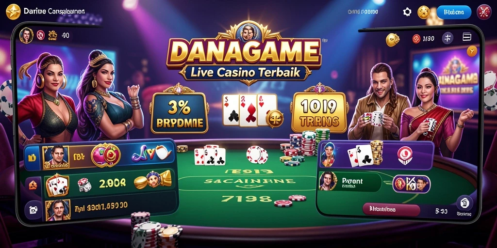 Screenshot gameplay Live Casino yang mendebarkan di DANAGAME.
