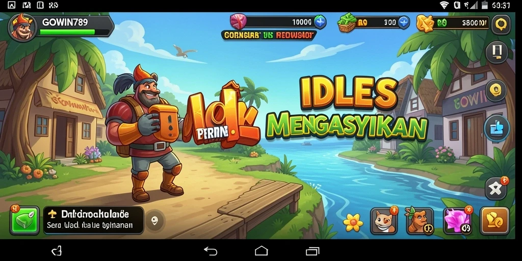 Screenshot GOWIN789 menunjukkan momen seru dalam gameplay Idle.