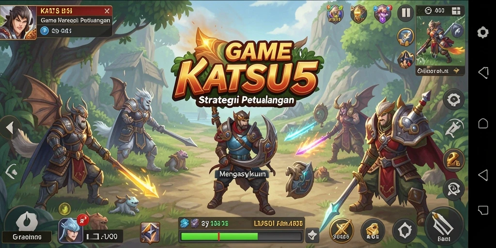 Tangkapan layar KATSU5 menampilkan aksi gameplay yang mendebarkan.