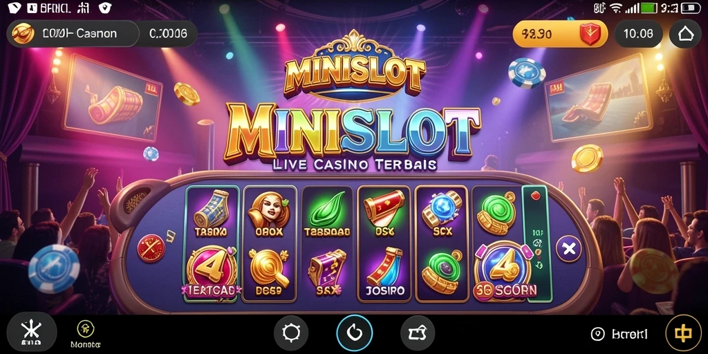 Screenshot menampilkan gameplay seru di MINISLOT Live Casino.