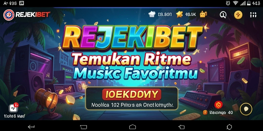 Tampilan gameplay REJEKIBET dengan interaksi musik yang mengasyikkan.