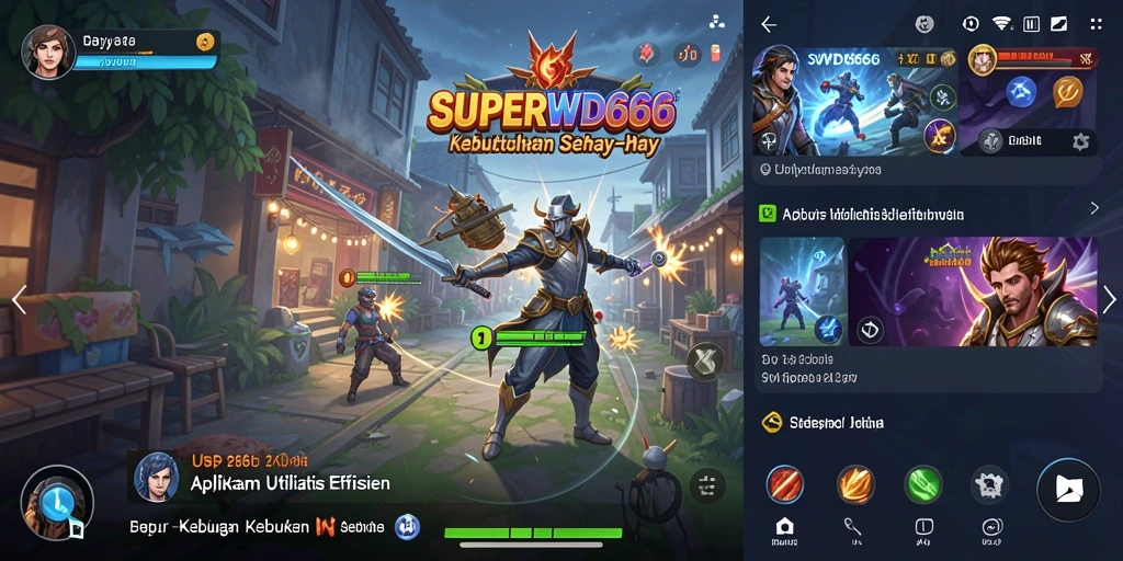 Tampilan aplikasi SUPERWD666 dengan fitur utilitas yang canggih.