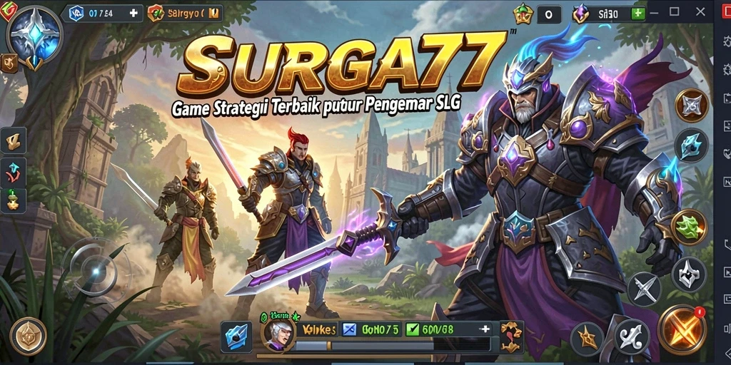 Tangkapan layar SURGA77 menampilkan aksi strategis pertempuran di dalam gameplay.